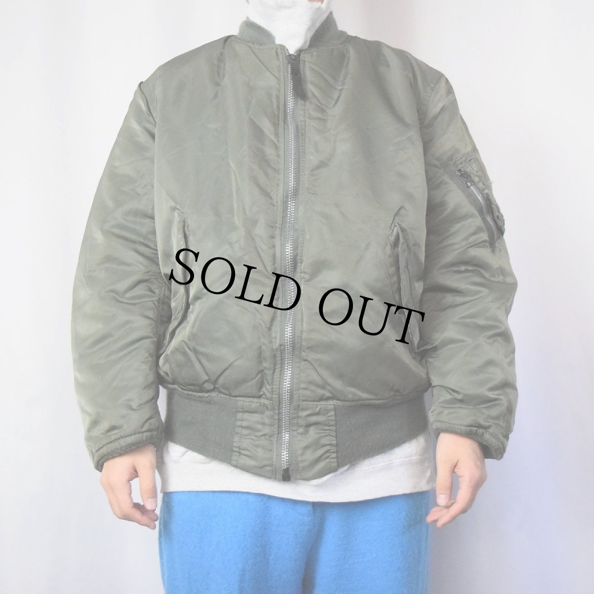 画像3: 民間品 90's ALPHA INDUSTRIES,INC. MA-1 フライトジャケット MEDIUM (3)