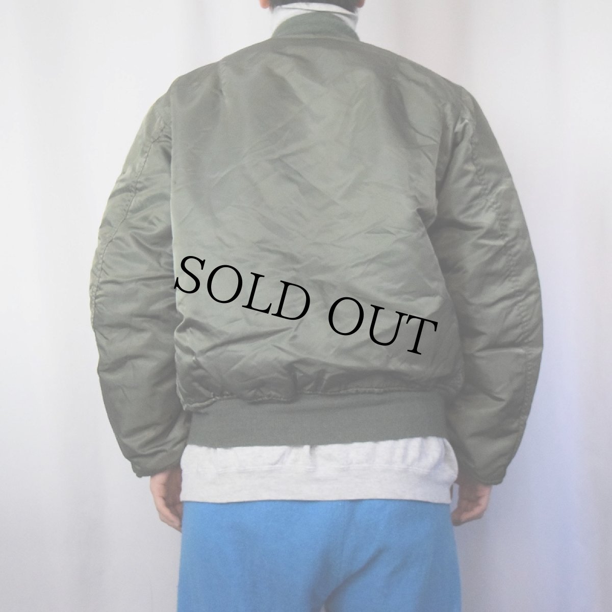 画像4: 民間品 90's ALPHA INDUSTRIES,INC. MA-1 フライトジャケット MEDIUM (4)