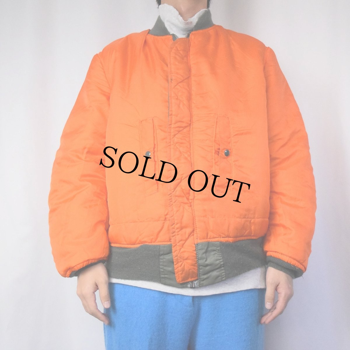 画像5: 民間品 90's ALPHA INDUSTRIES,INC. MA-1 フライトジャケット MEDIUM (5)