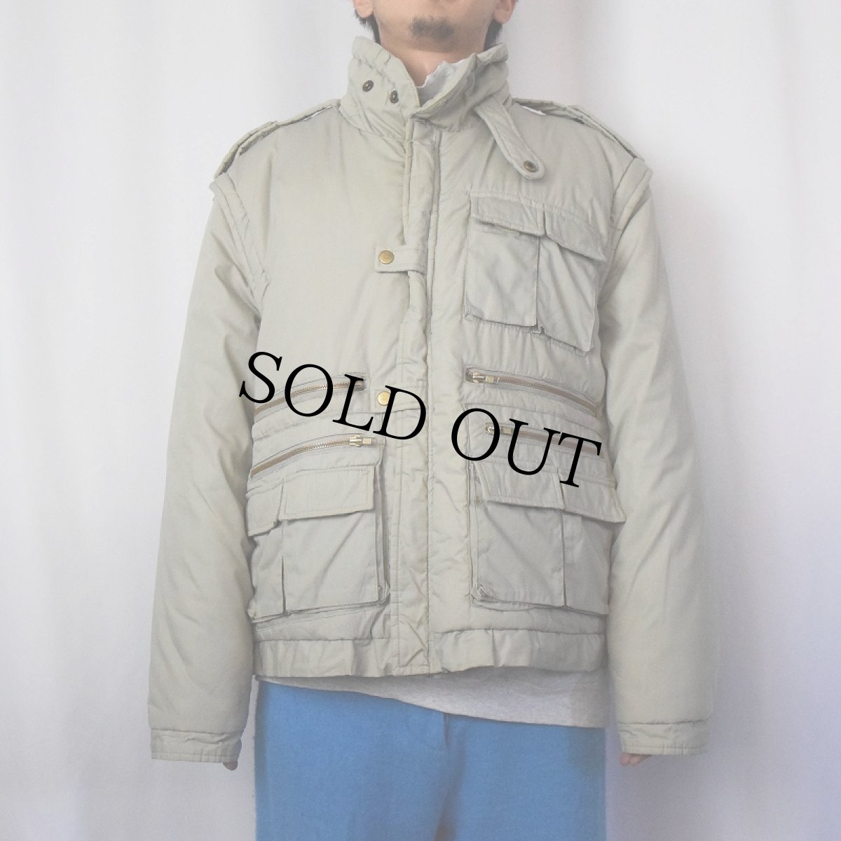 画像2: 〜90's Private Club 中綿入り ドッキングジャケット XL (2)