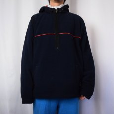 画像2: 2000's GAP ハーフジップ フリースプルオーバージャケット NAVY L (2)