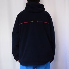 画像3: 2000's GAP ハーフジップ フリースプルオーバージャケット NAVY L (3)