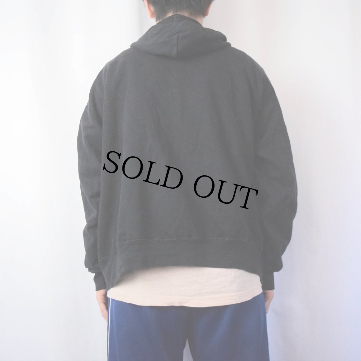 画像3: Hanes 無地スウェットジップパーカー BLACK L (3)