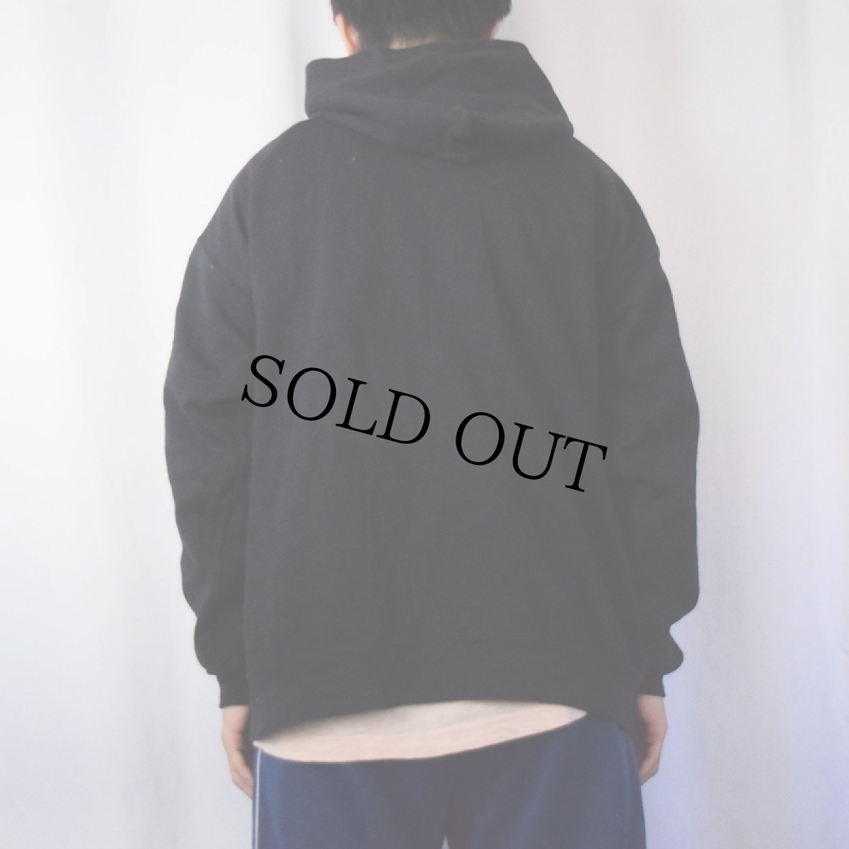 画像3: SOFFE 無地スウェットジップパーカー BLACK 2XL (3)