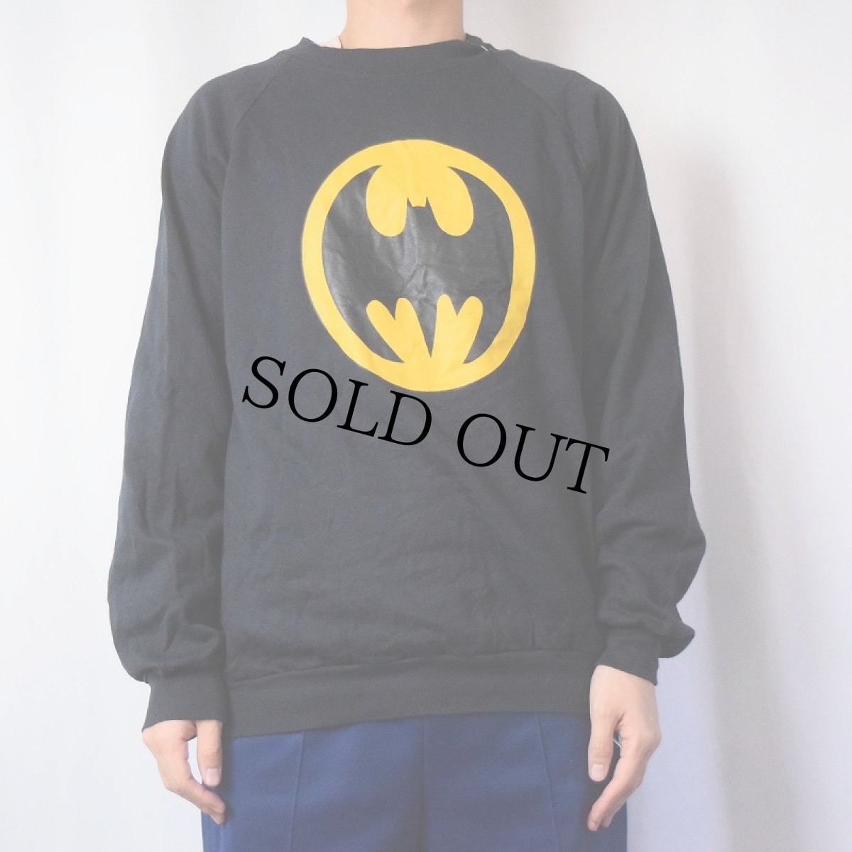 画像2: 90's DC COMICS "BATMAN" USA製 ロゴプリントスウェット BLACK XL (2)
