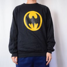 画像2: 90's DC COMICS "BATMAN" USA製 ロゴプリントスウェット BLACK XL (2)