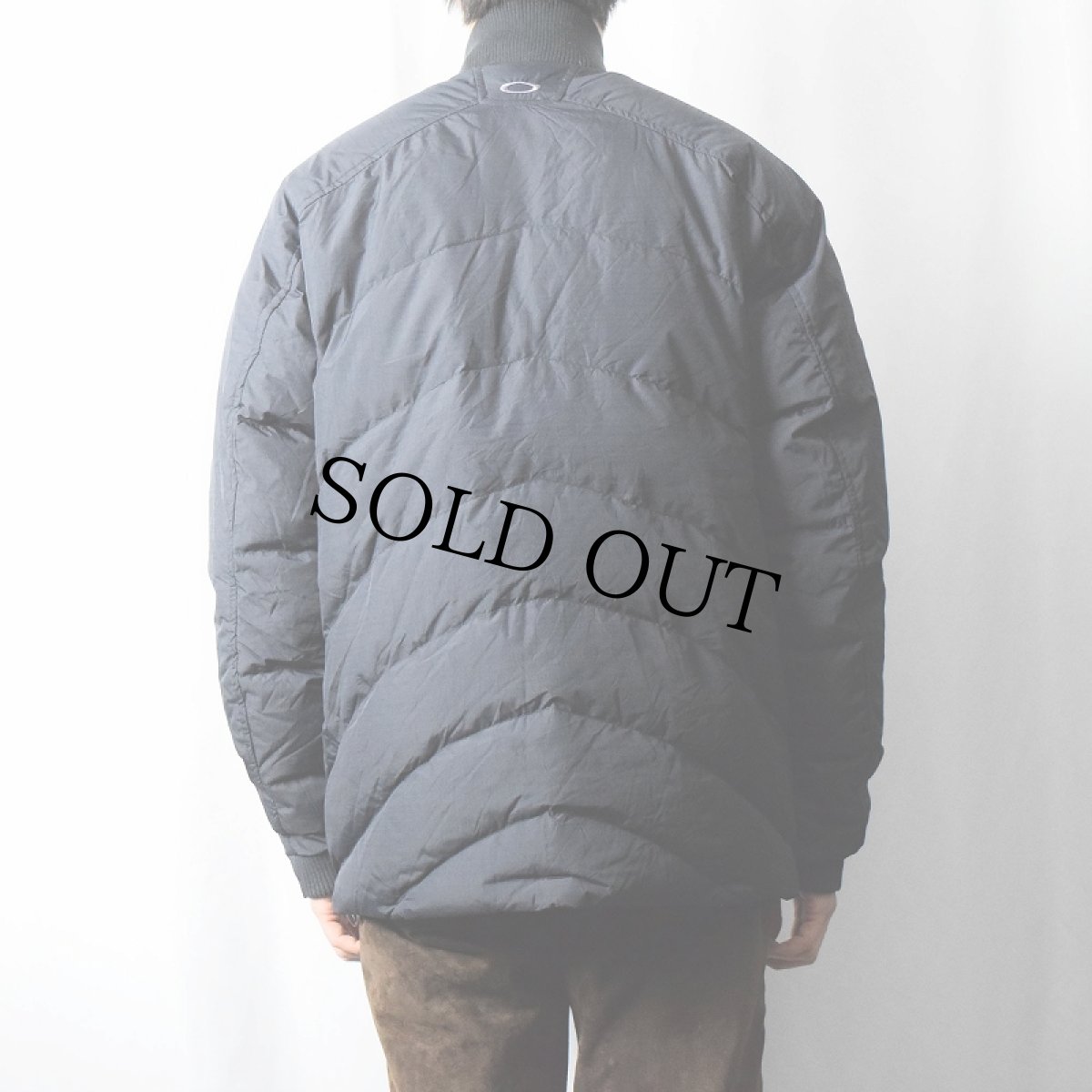 画像3: 2000's OAKLEY ロゴ刺繍 ナイロンダウンジャケット BLACK XL (3)