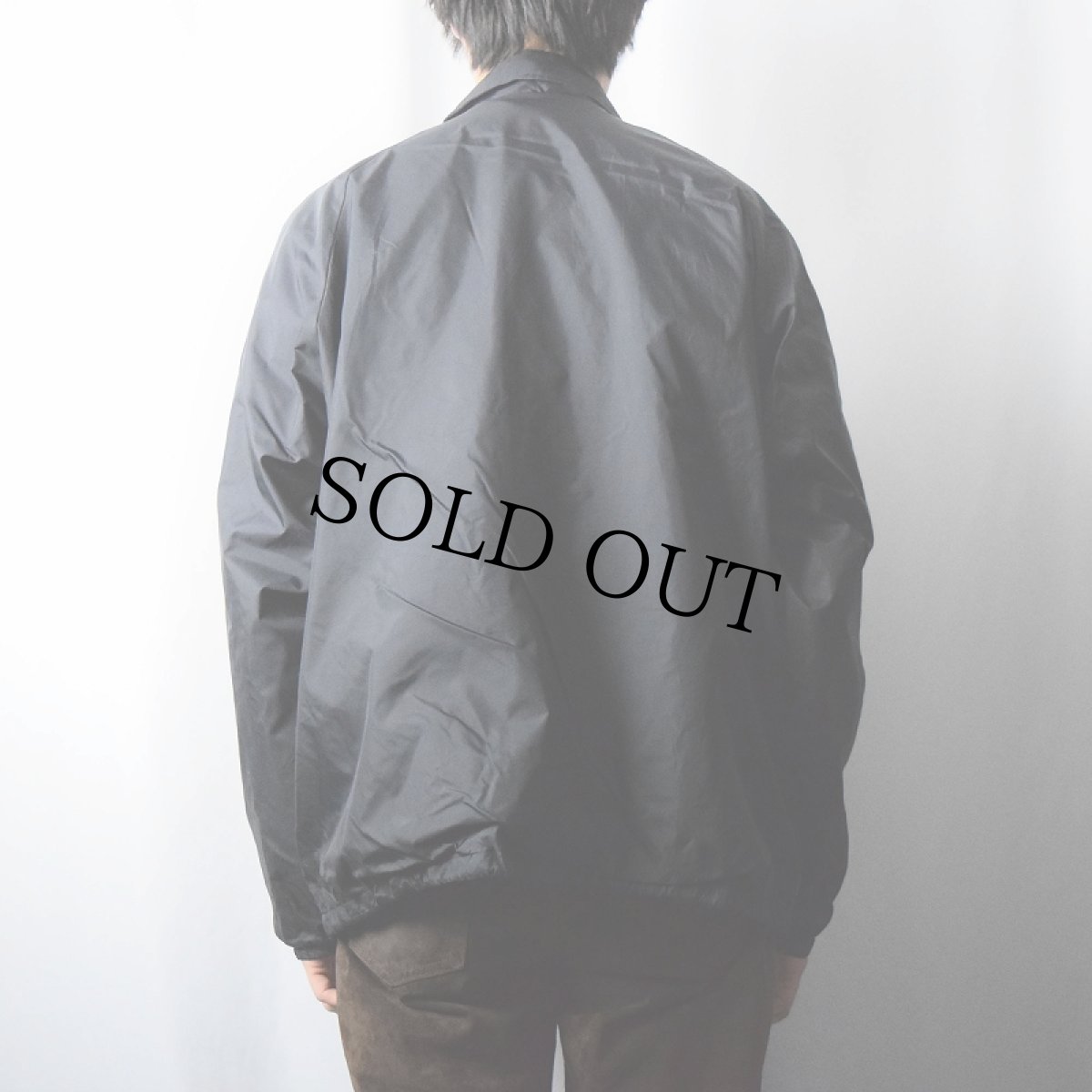 画像3: 90's BURGER KING ハンバーガーショップ ロゴ刺繍コーチジャケット BLACK L (3)