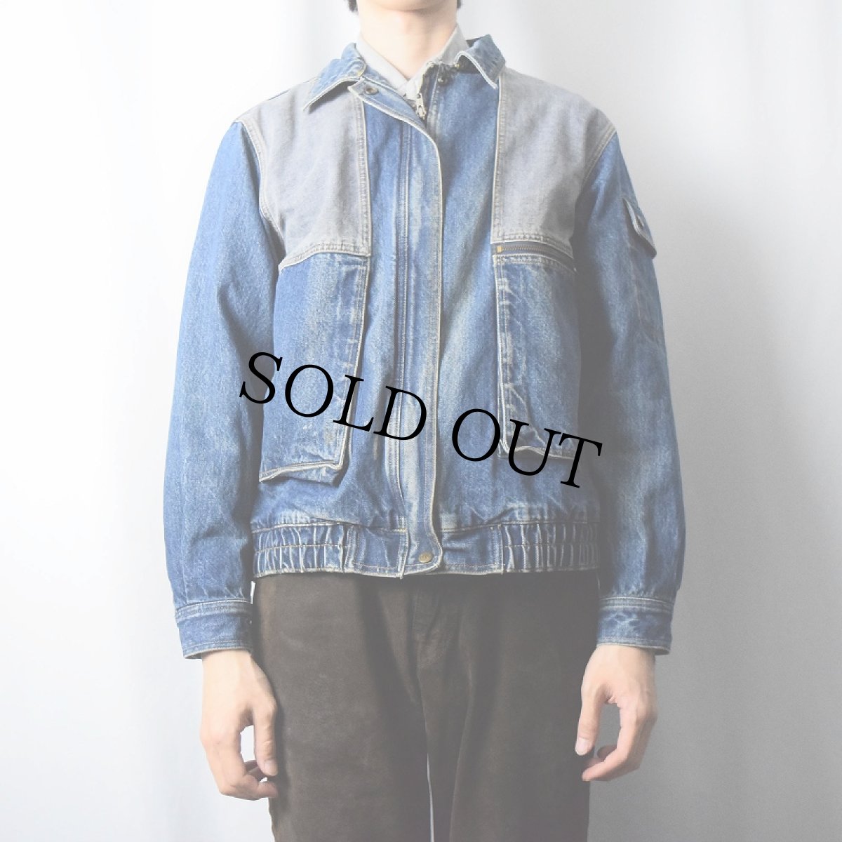 画像2: 80〜90's RIO by Stephen Mardon デザインデニムジャケット M (2)