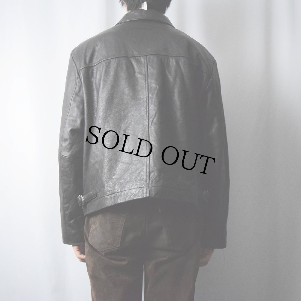 画像3: 90's ROUNDTREE&YORKE レザージャケット BROWN XL (3)