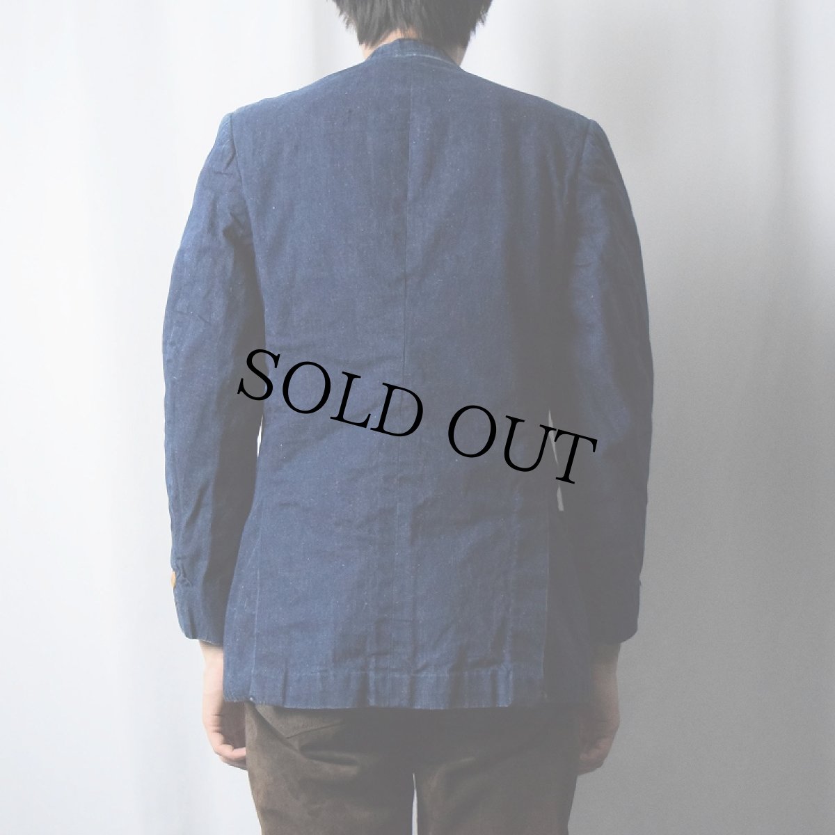 画像3: GEORGES MONOSIET ダブルブレスト デニムテーラードジャケット  (3)