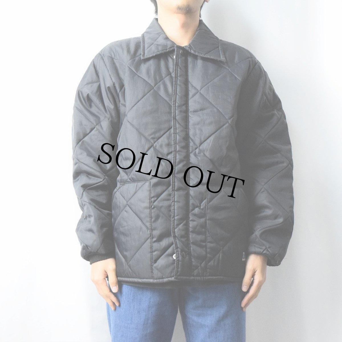 画像2: 80's BIG SMITH USA製 中綿入り キルティングジャケット BLACK L (2)