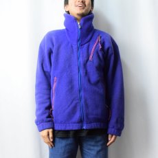 画像2: 90's THE NORTH FACE USA製 ロゴ刺繍 フリースジップジャケット M (2)