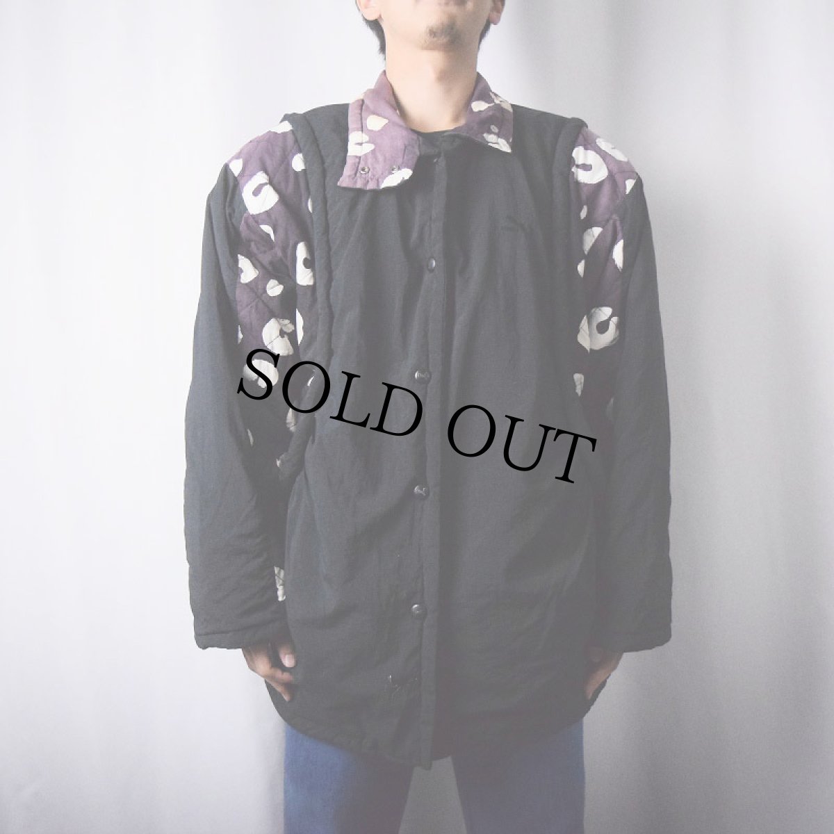 画像2: 80's PUMA 中綿入り キルティング切り替え デザインジャケット SIZE46 (2)