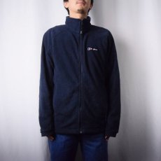 画像2: berghaus ロゴ刺繍 フリースジップジャケット NAVY L (2)