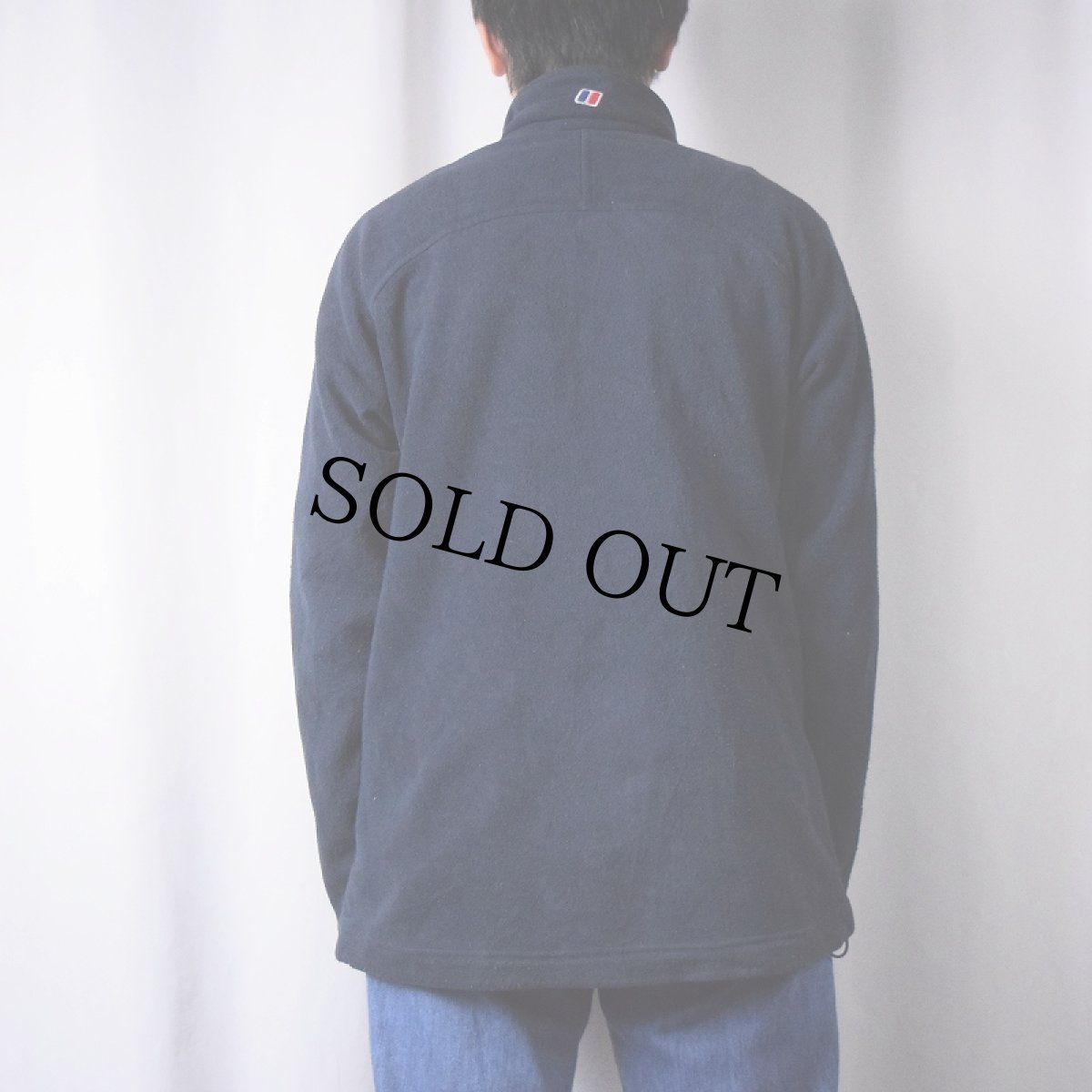 画像3: berghaus ロゴ刺繍 フリースジップジャケット NAVY L (3)