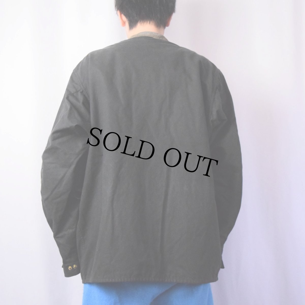 画像3: 90's Barbour ENGLAND製 "INTERNATIONAL SUIT" オイルドジャケット 3ワラント BLACK (3)