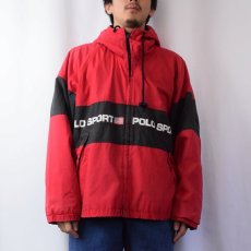 画像2: 90's POLO SPORT Ralph Lauren 裏フリース コットンジップパーカー L (2)