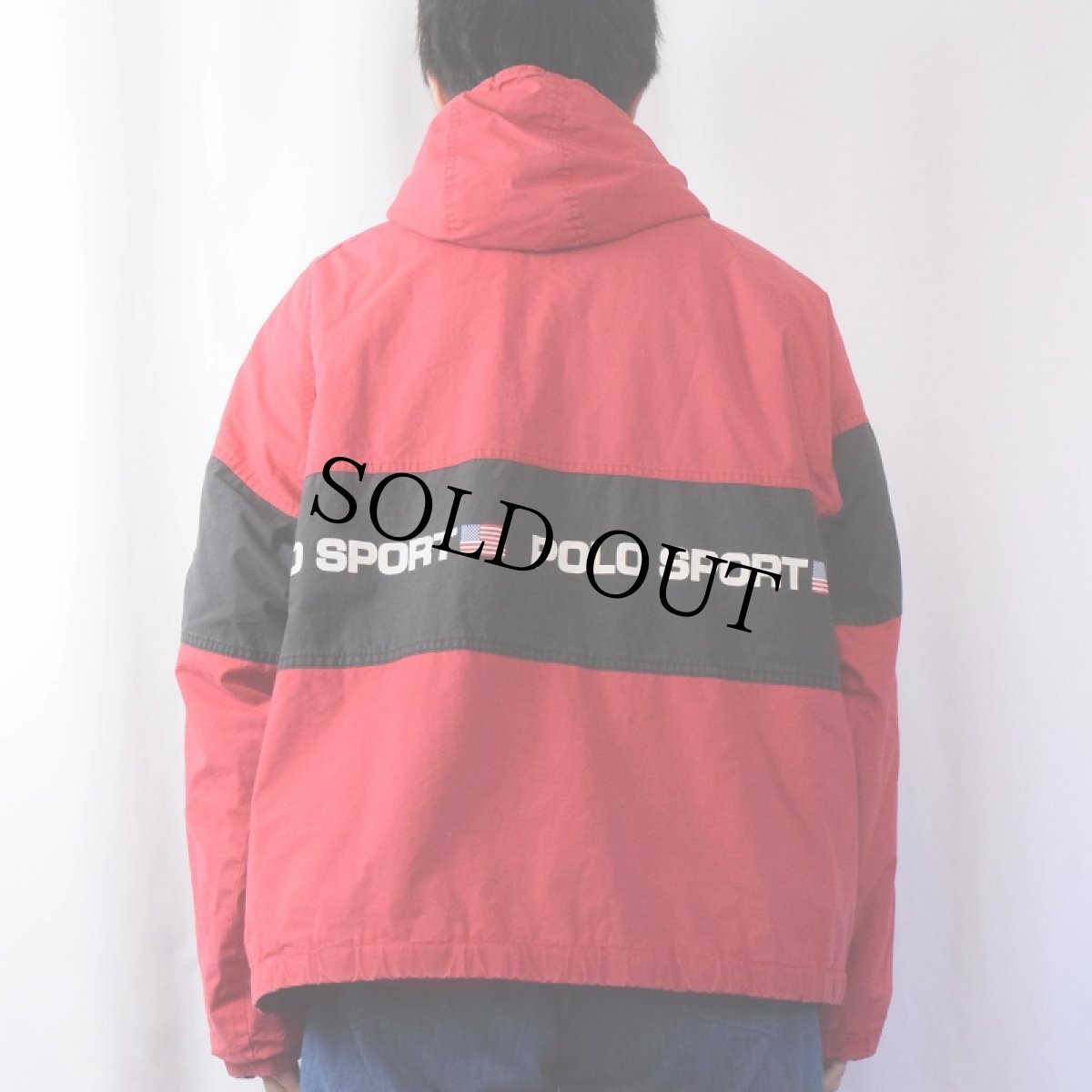 画像3: 90's POLO SPORT Ralph Lauren 裏フリース コットンジップパーカー L (3)