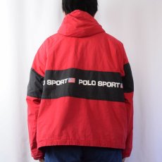 画像3: 90's POLO SPORT Ralph Lauren 裏フリース コットンジップパーカー L (3)