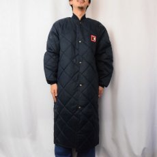 画像2: 【SALE】 〜80's KOCH Supplies Inc. USA製 ロゴワッペン付き キルティングコート NAVY L (2)