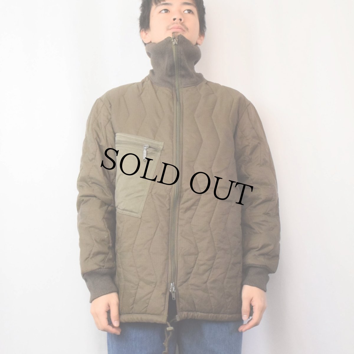 画像2: 90's ドイツ軍 キルティングライナージャケット (2)