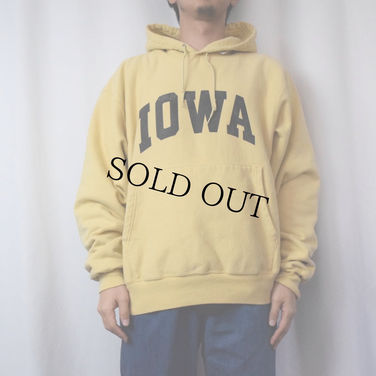 画像2: Champion PREMIUM REVERSE WEAVE "IOWA" プリントスウェットフーディー M (2)