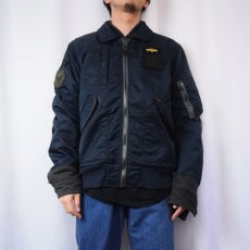 画像3: 90's Schott Bros. inc. 民間用 TYPE CWU-R フライトジャケット NAVY LARGE-L (3)