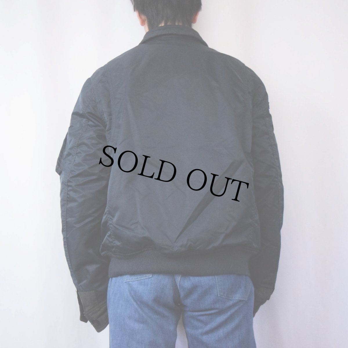 画像4: 90's Schott Bros. inc. 民間用 TYPE CWU-R フライトジャケット NAVY LARGE-L (4)