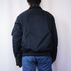 画像4: 90's Schott Bros. inc. 民間用 TYPE CWU-R フライトジャケット NAVY LARGE-L (4)