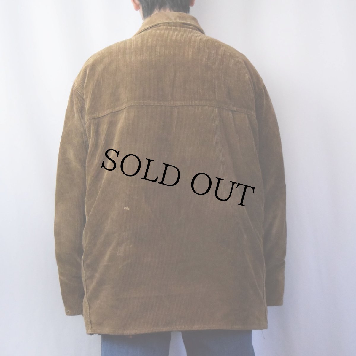 画像3: 90's POLO Ralph Lauren コーデュロイ×スエード 中綿入り ファイヤーマンジャケット XL (3)