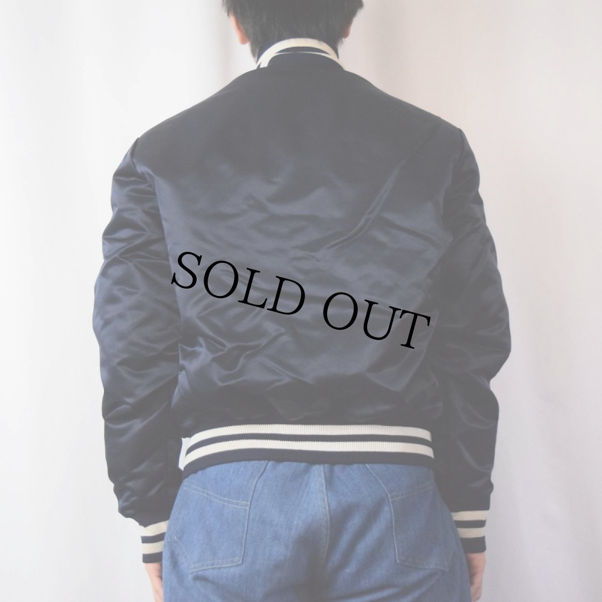 画像4: 70〜80's DAVID PEYSER MLB "New York Yankees" ロゴワッペン付き ナイロンスタジャン NAVY S (4)