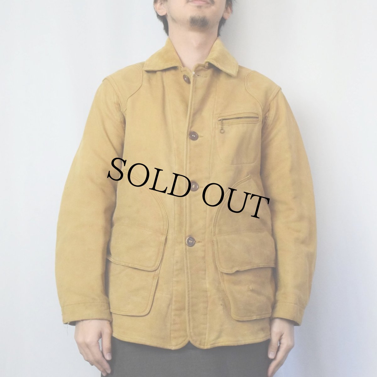 画像2: 30's THE DRYBAK CORP モールスキンハンティングジャケット  (2)