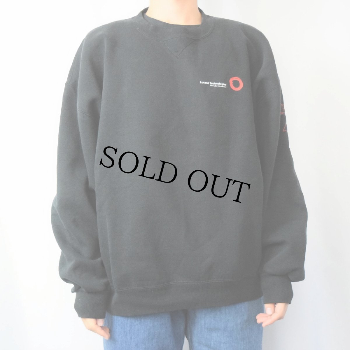 画像3: 90's RUSSEL ATHELETIC USA製 前V "Lucent Technologies" プリントスウェット BLACK XXL (3)