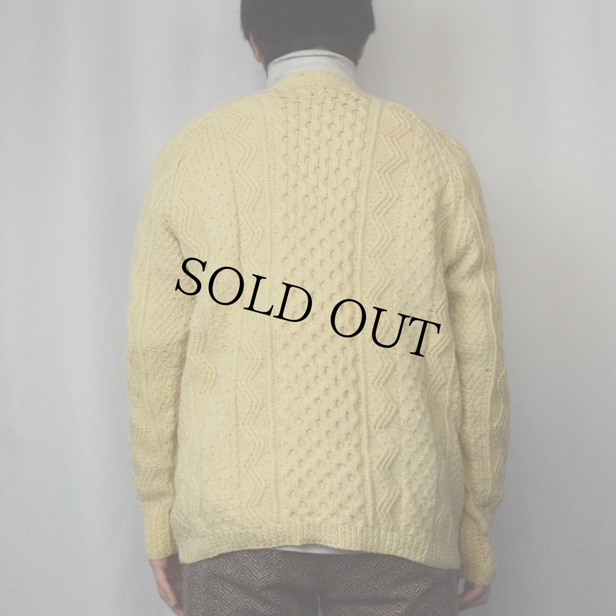 画像3: 60's Barnas-Mor ウールアランニットカーディガン  (3)