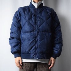 画像2: 80's Eddie Bauer キルティングダウンジャケット NAVY M (2)