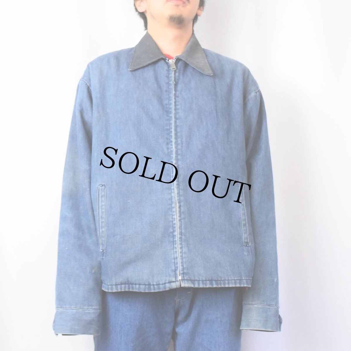 画像2: 70's JCPenney キルティングライナー デニムカバーオール  (2)