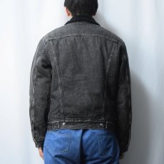 画像3: Levi's 裏ボア ブラックデニムジャケット S (3)