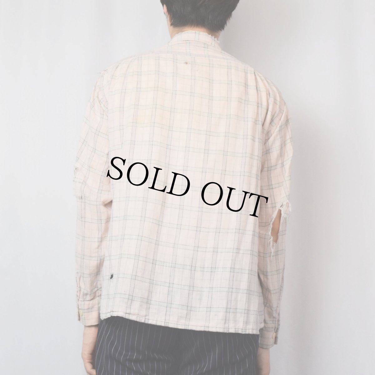 画像3: 50's Tru Val チェック柄 オープンカラーシャツ 15 M 15 1/2 (3)