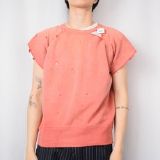 画像2: 50〜60's カットオフ 無地ラグランスウェット  (2)