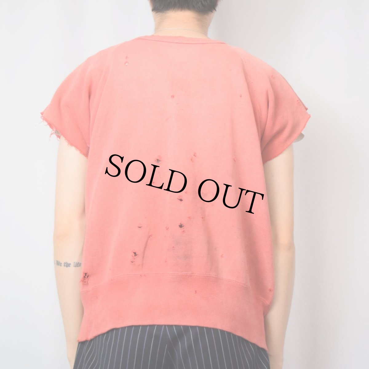 画像3: 50〜60's カットオフ 無地ラグランスウェット (3)