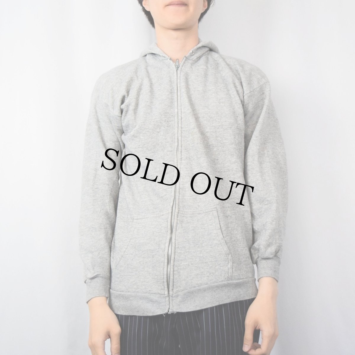 画像2: 70〜80's Tultex 無地スウェットジップパーカー XL (2)