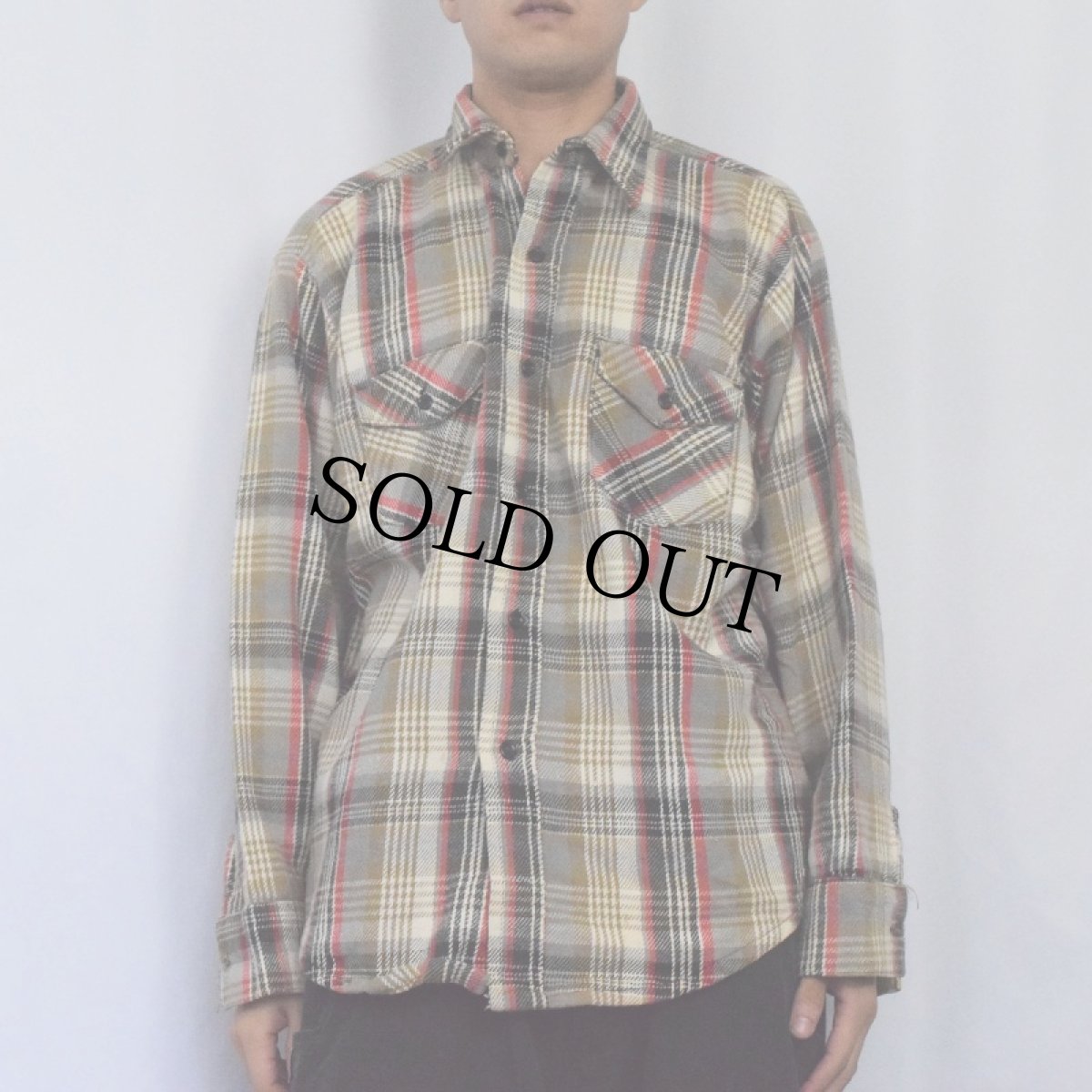 画像2: 70's FROSTPROOF USA製 チェック柄 ヘビーネルシャツ XL (2)