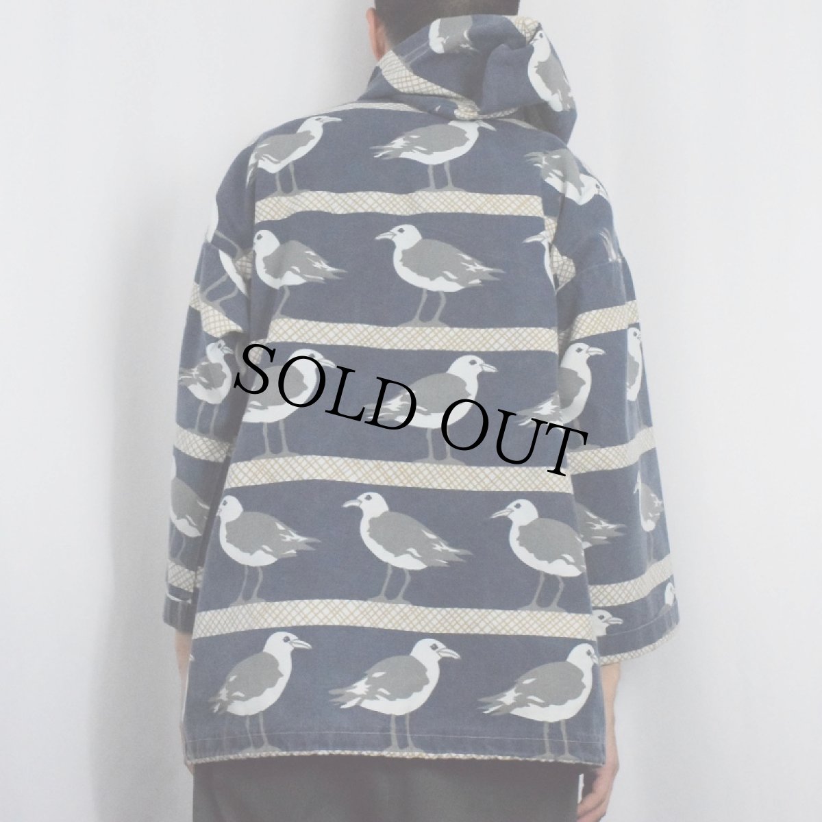 画像4: 90's MICHIGAN RAG CO. USA製 カモメ柄 コットンパーカー S/M (4)