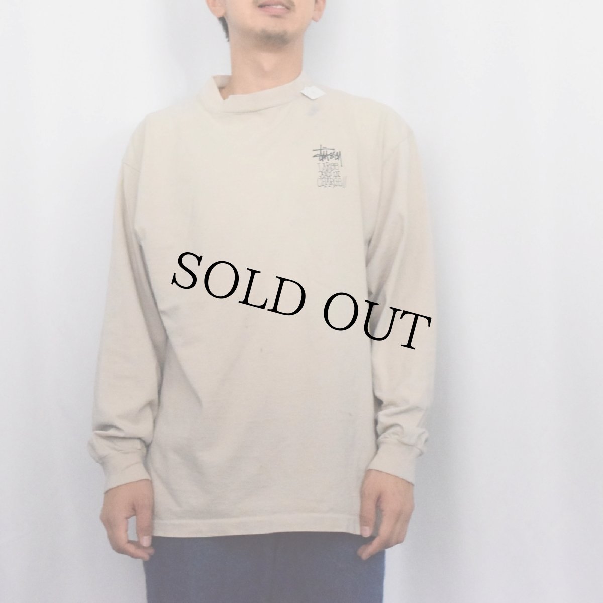 画像3: 90's STUSSY "LARGE AND IN CHARGE !!" キングエレファント プリントロンT (3)