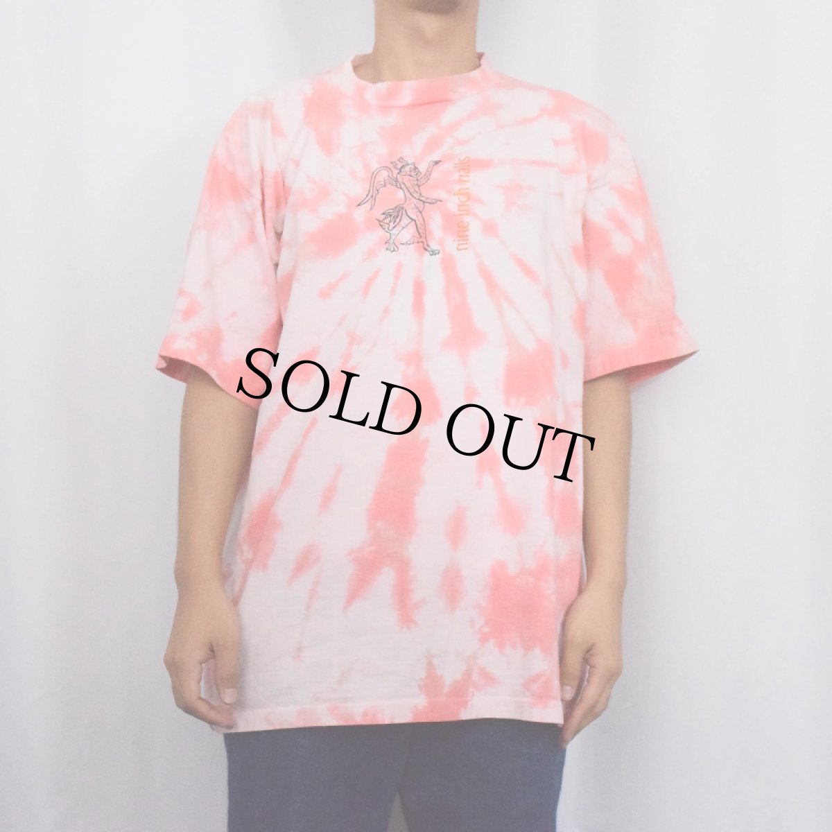 画像3: 90's NINE INCH NAILS "DEVIL TOUR 1995" ロックバンドプリント タイダイTシャツ (3)