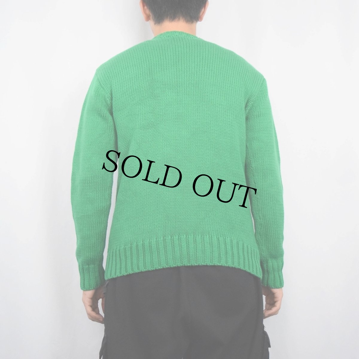 画像3: POLO Ralph Lauren ロゴ刺繍 コットンニットセーター L (3)