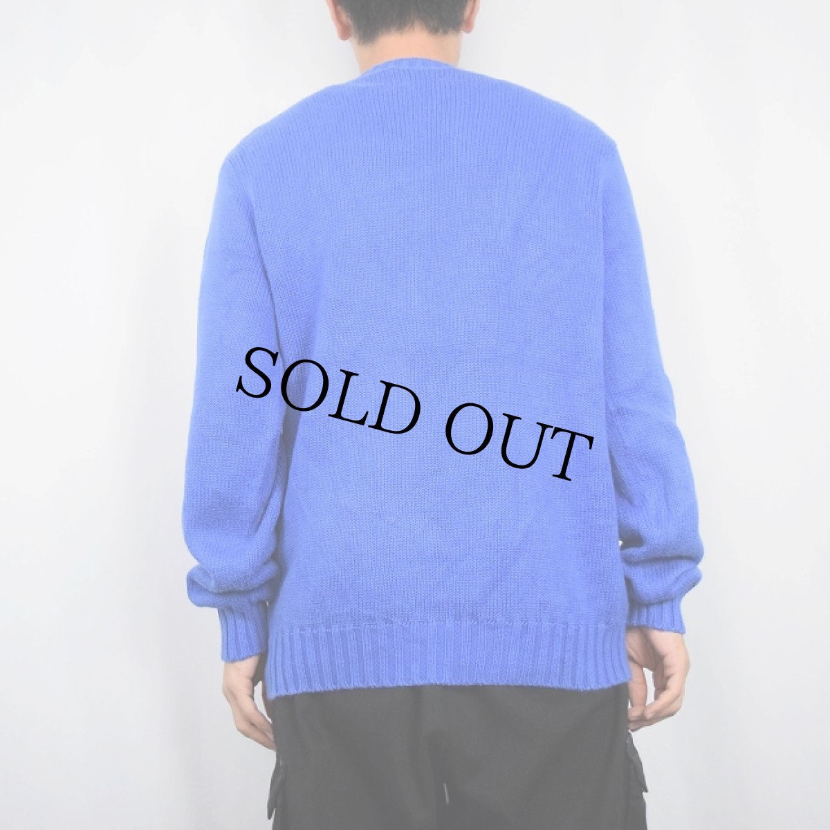 画像3: POLO Ralph Lauren ロゴ刺繍 コットンニットセーター M (3)