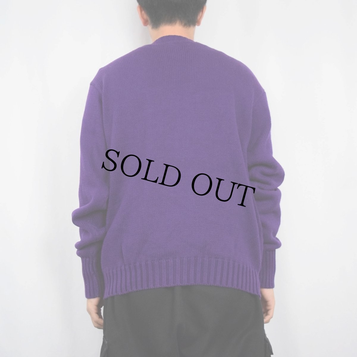 画像3: POLO Ralph Lauren ロゴ刺繍 コットンニットセーター L (3)