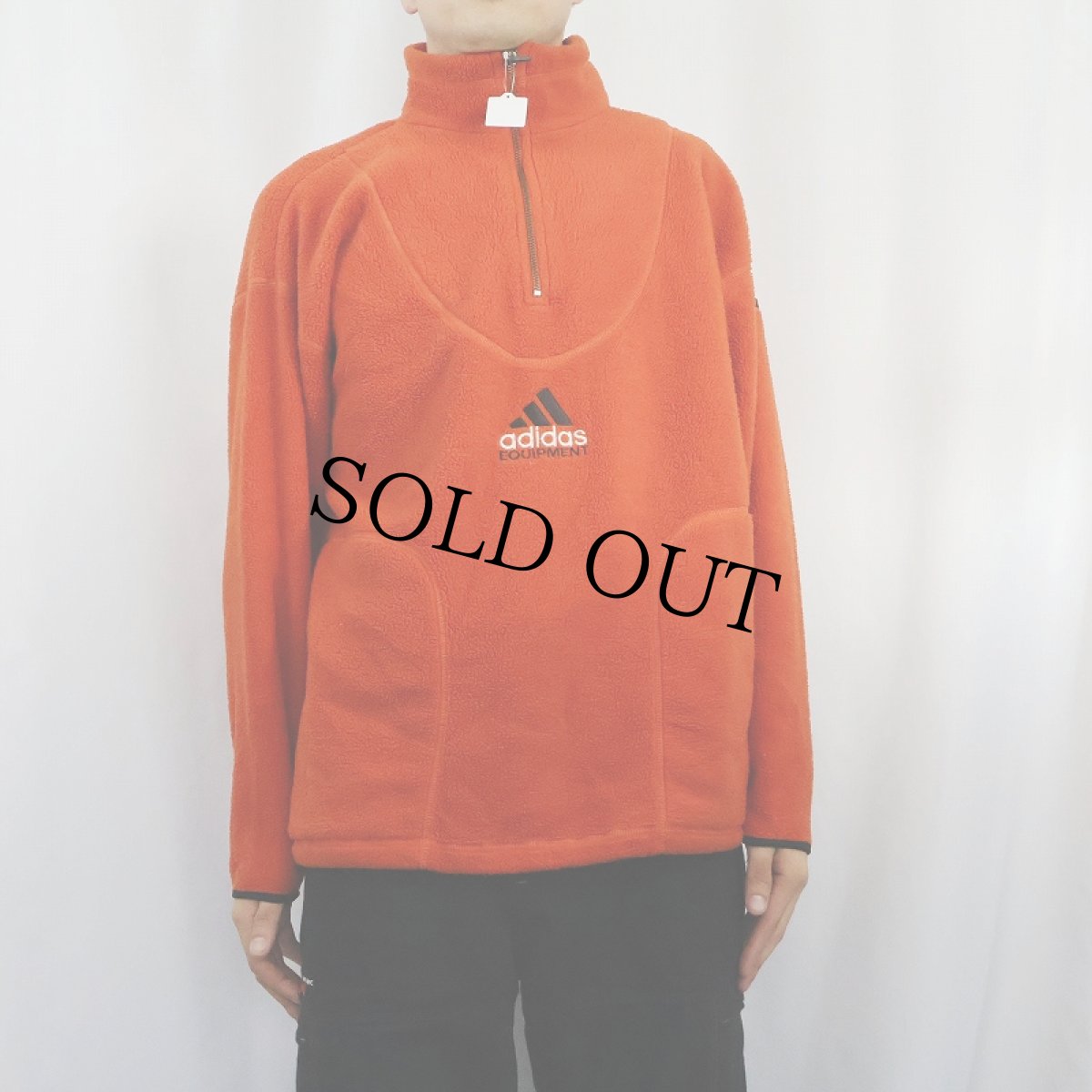 画像2: 90's adidas EQUIPMENT ロゴ刺繍 フリースプルオーバージャケット S (2)